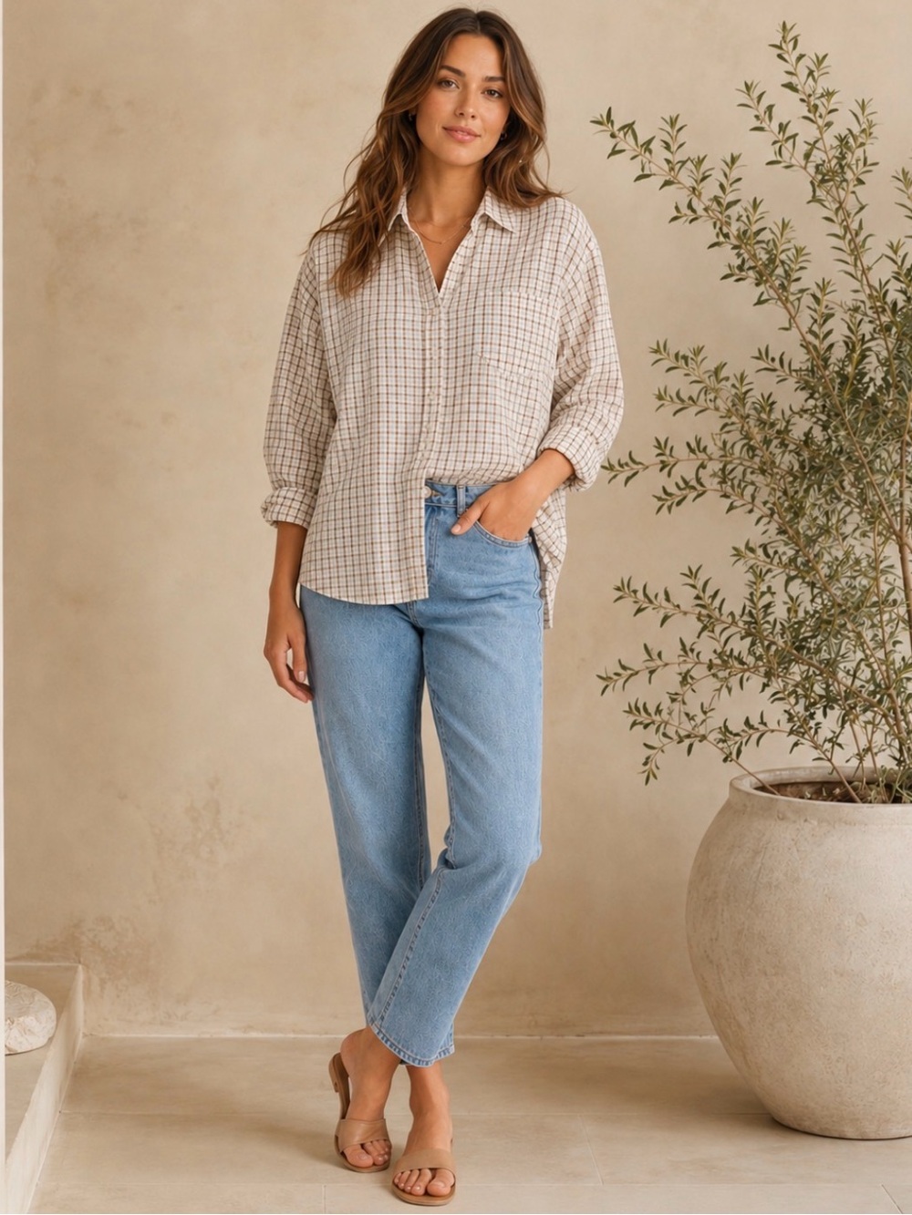 Madewell Oversized Plaid Button Front Ex Boyfriend Size Medium Cotton Casual